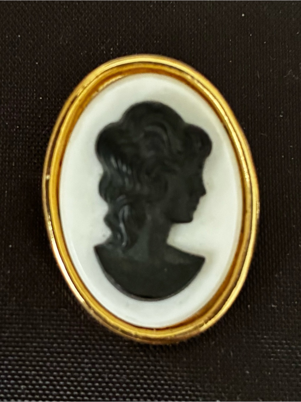 Lady cameo vintage Victorian style broach